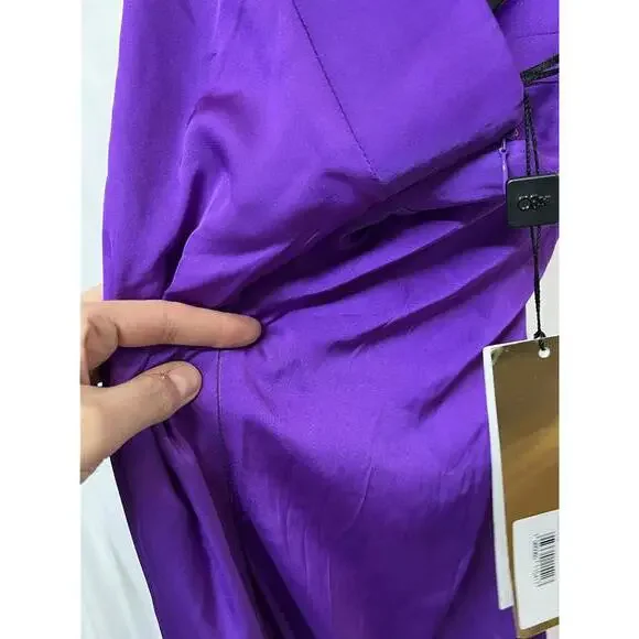 PATBO Hand-beaded Strapless Gown in Purple